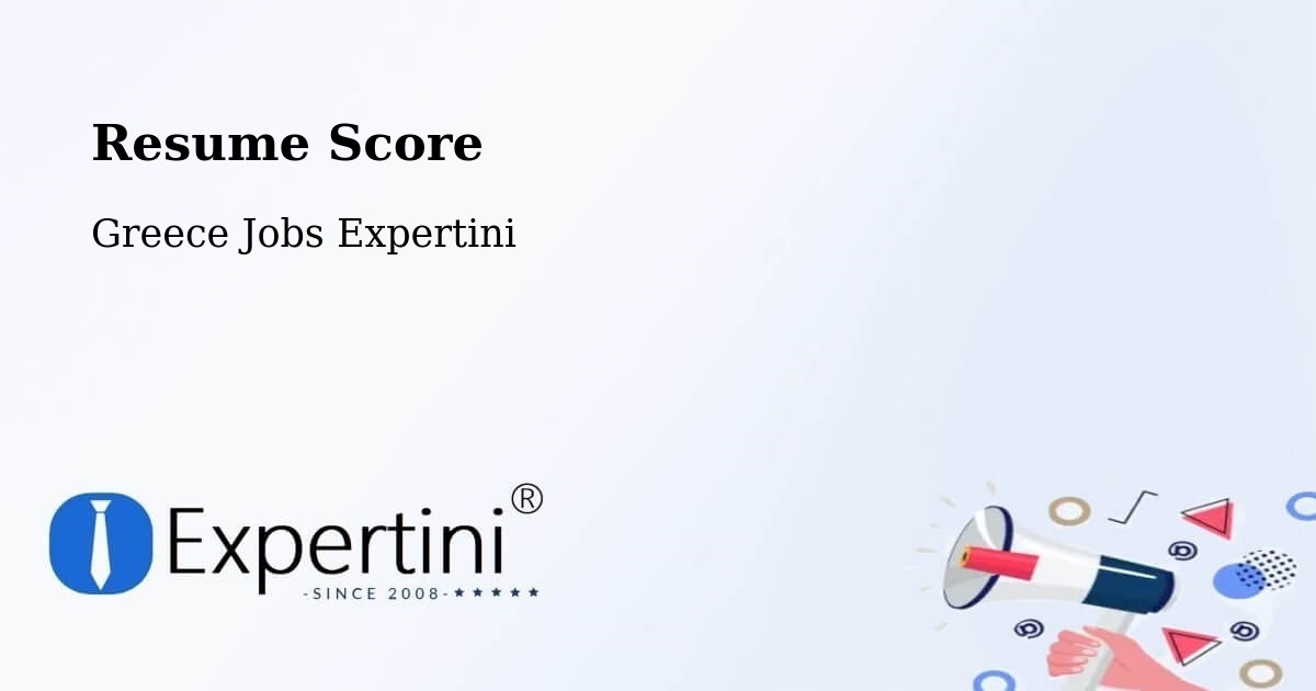 Resume Score & Job Description Match Tool – Polykárpi - Greece Jobs Expertini